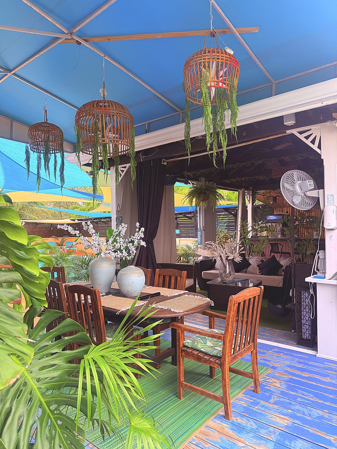 Al fresco dining terrace at Hidden Gem