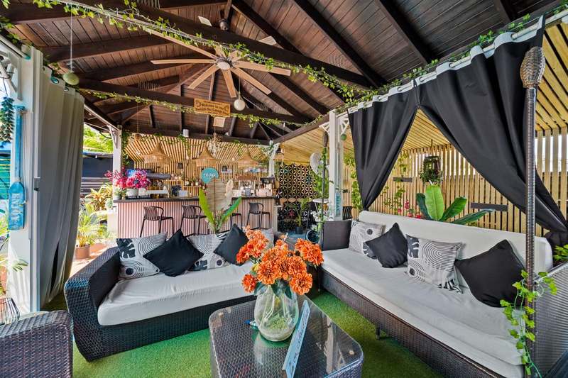 A designer guest room at Hidden Gem