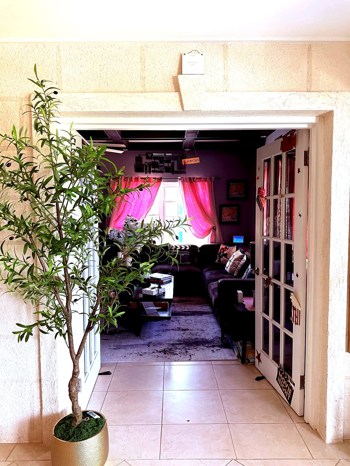 Cinema room entry at Hidden Gem