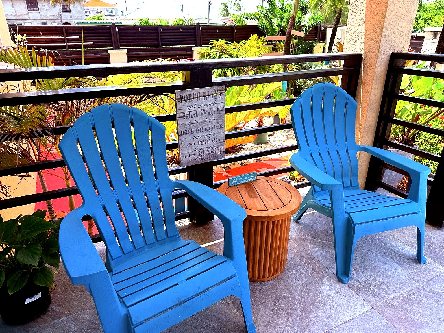 Front porch seating at Hidden Gem