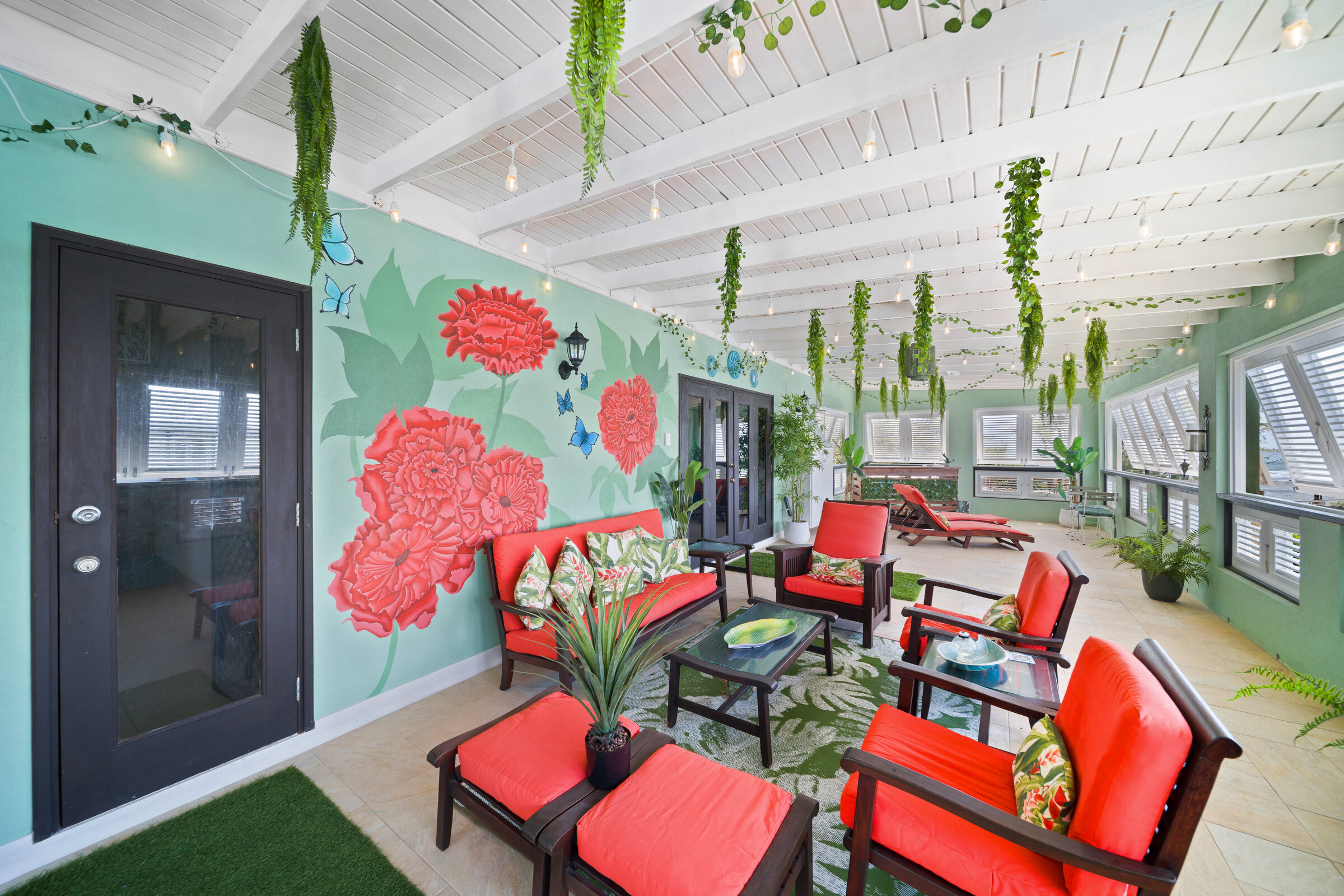 Tropical lounge terrace at Hidden Gem