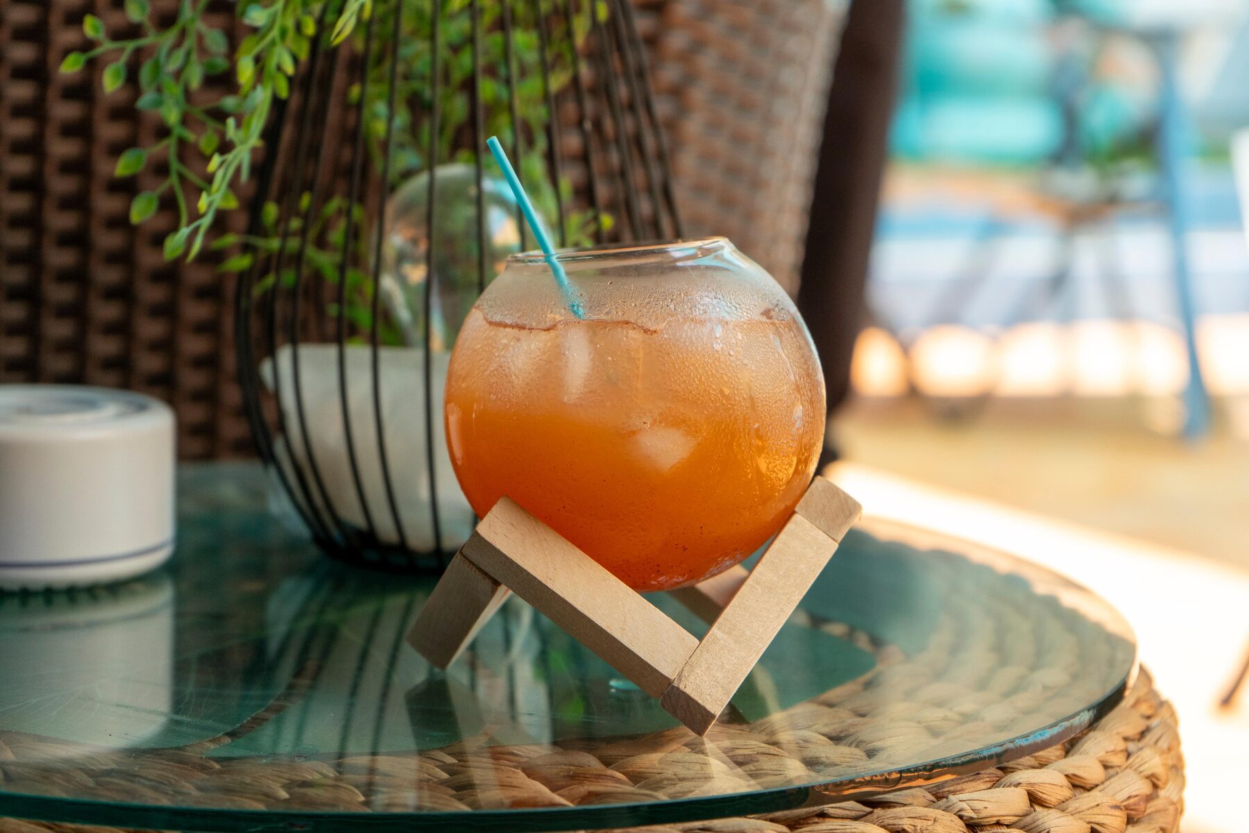 A cold cocktail on The Patio