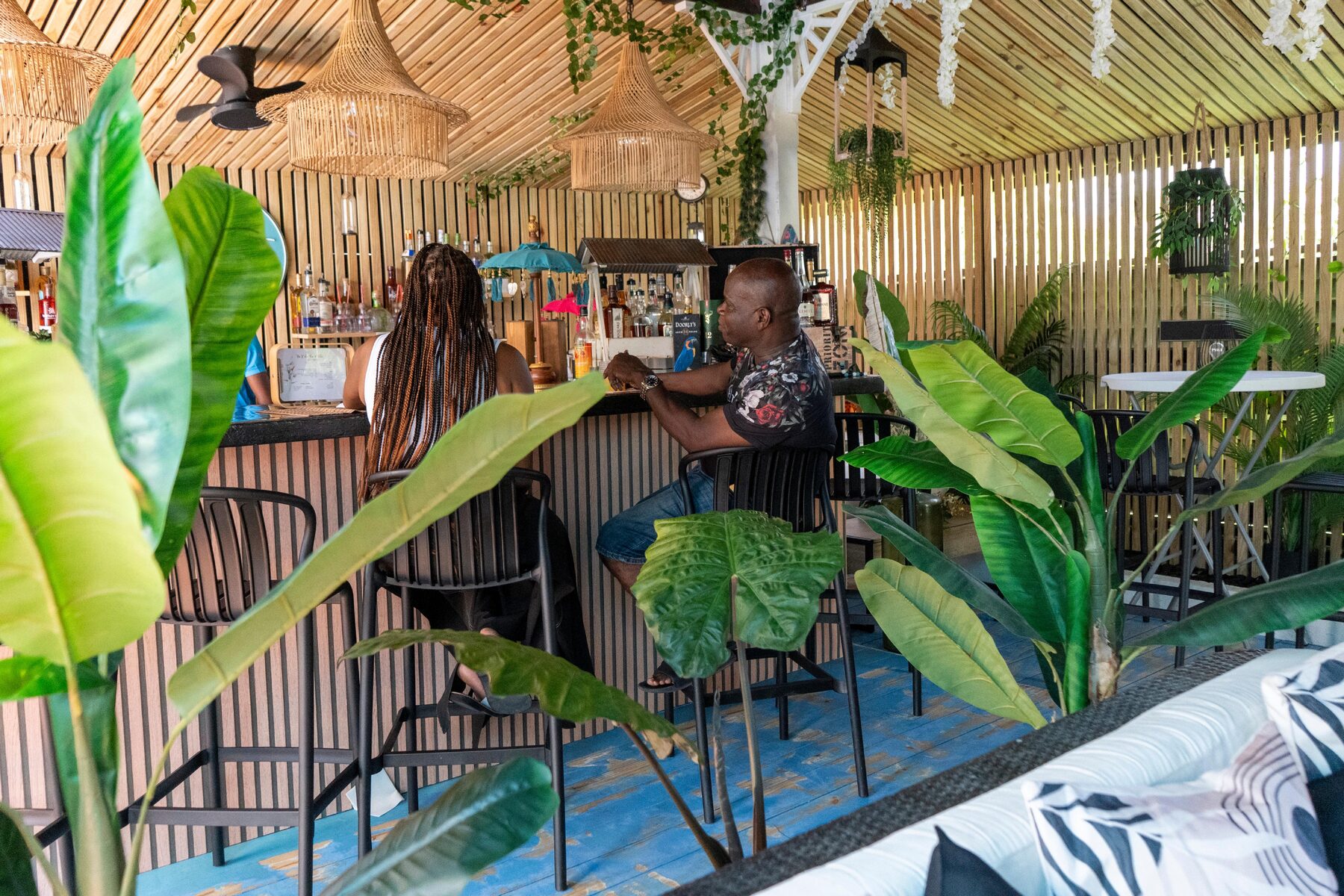Guests enjoying a relaxed moment together at The Patio Bar & Bites