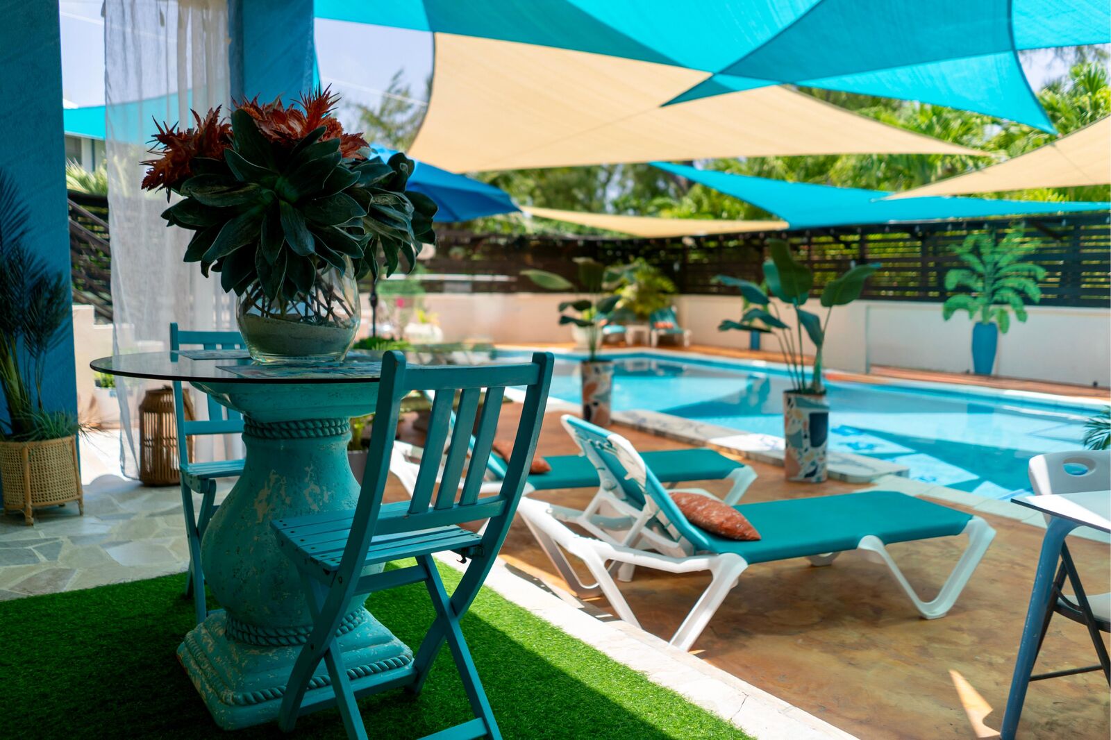 Poolside lounge at Hidden Gem Barbados