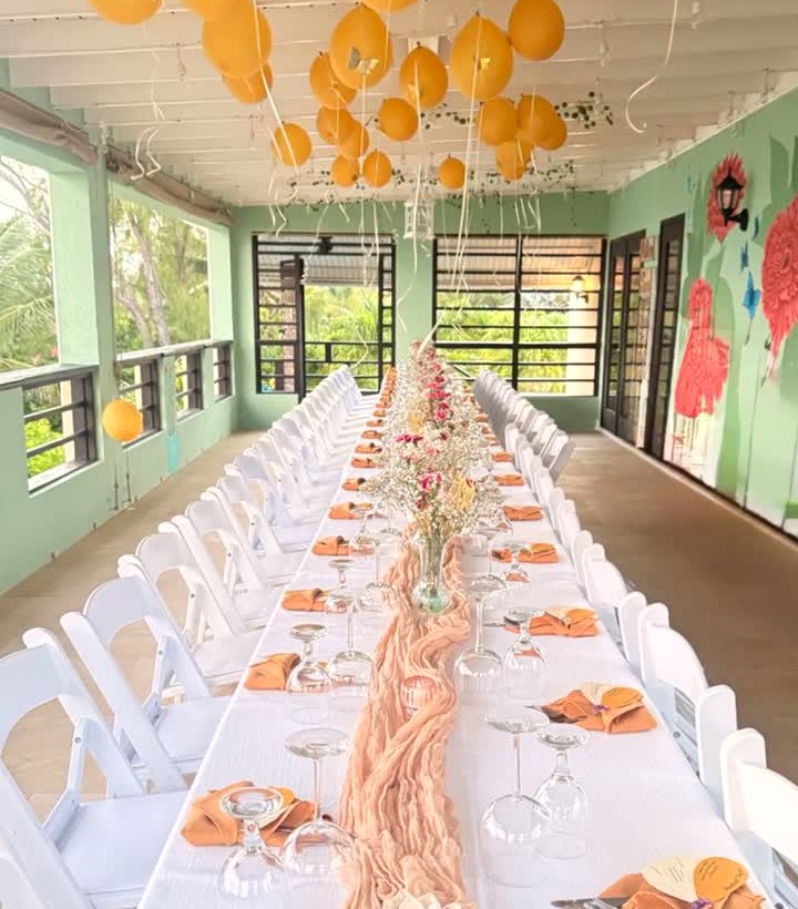 Private dining setup at Hidden Gem Barbados