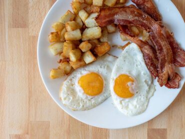 Eggs, bacon and potatoes served at breakfast at The Patio Bar & Bites