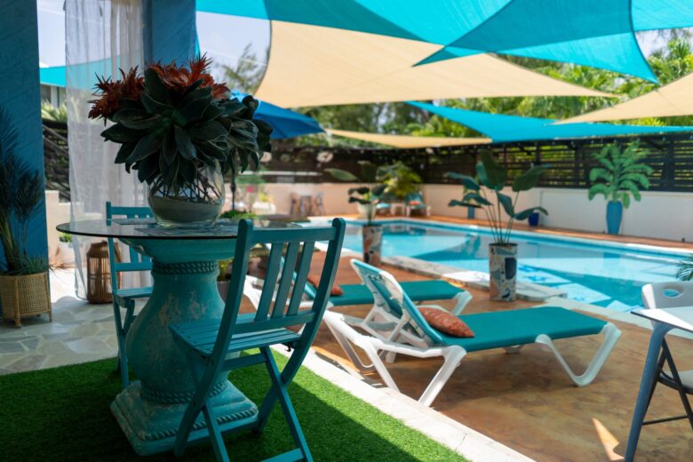 Poolside dining at The Patio Bar & Bites, Hidden Gem Barbados